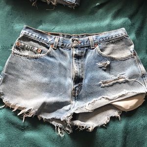 Levi 505 jean shorts that used to be pants